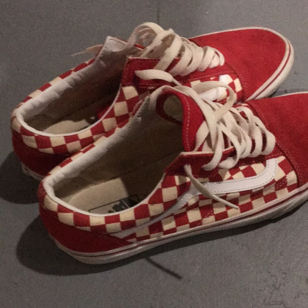 Vans red checked